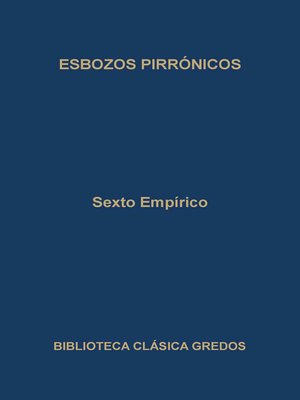 cover image of Esbozos pirrónicos